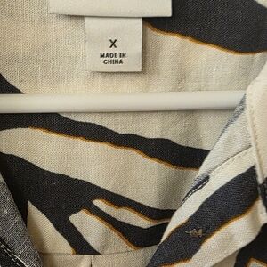 Striped Black and White midi Dresd Kind Of Zebra Print With Orange And Brown And